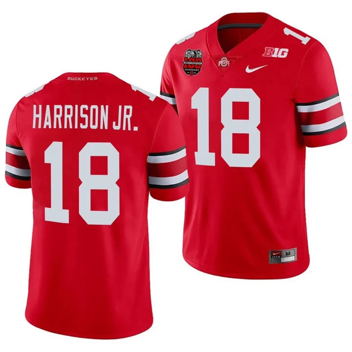 Men's Nike Ohio State Buckeyes Marvin Harrison Jr. #18 Red Collection 2023 College Football Jersey CJL23QUM